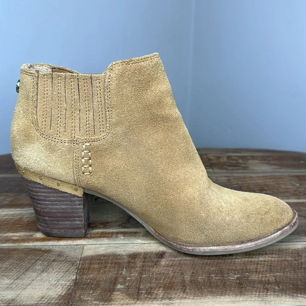 Steve Madden Tinker Tan Leather Ankle Boots Womens Size 8